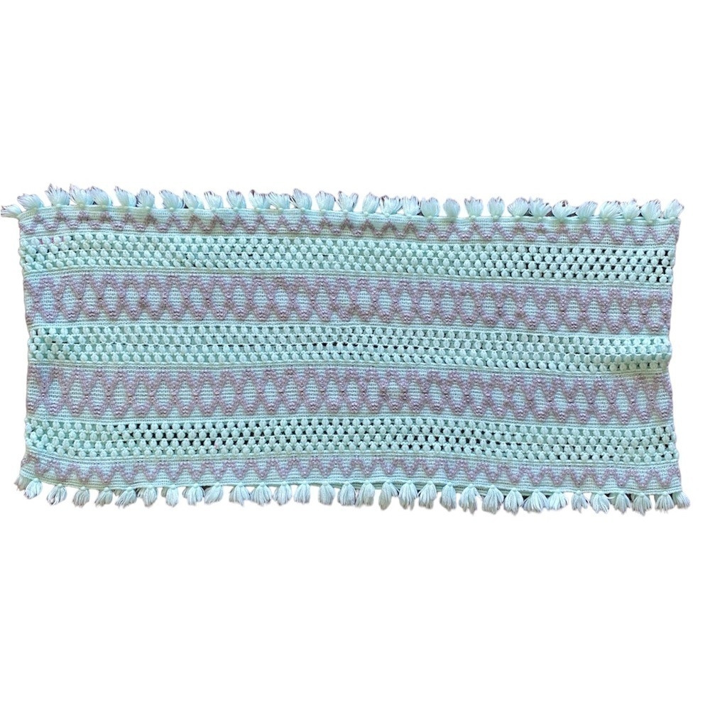 Justice Green Gray Knit Scarf